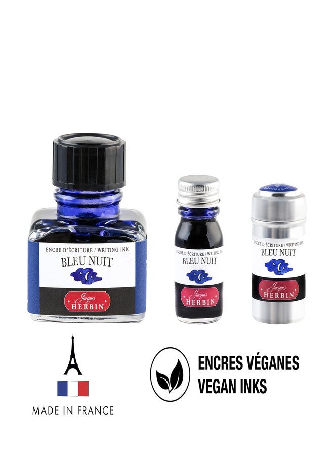Jacques Herbin Herbin"D Ink Bottle (Bleu Nuit - 30ML) 13019T - Image 5