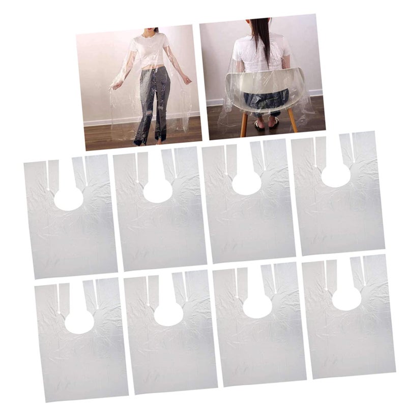 Disposable Barber Apron Shawl 100 Pack Salon Hair Dye Clothes Protector for Cutting Perming - Image 4
