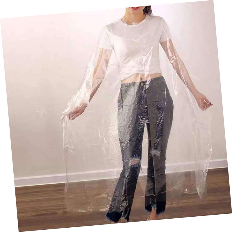 Disposable Barber Apron Shawl 100 Pack Salon Hair Dye Clothes Protector for Cutting Perming - Image 3
