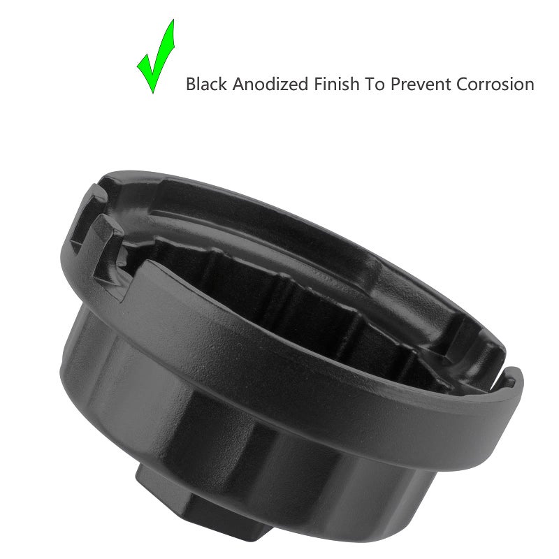 Moker Upgraded for Toyota Oil Filter Wrench, 64mm 14 Flute Aluminum Tool for Easy Oil Filter Removal, Compatible with Toyota, Lexus, and Scion Vehicles Equipped with 2.5L to 5.7L engines - Image 3