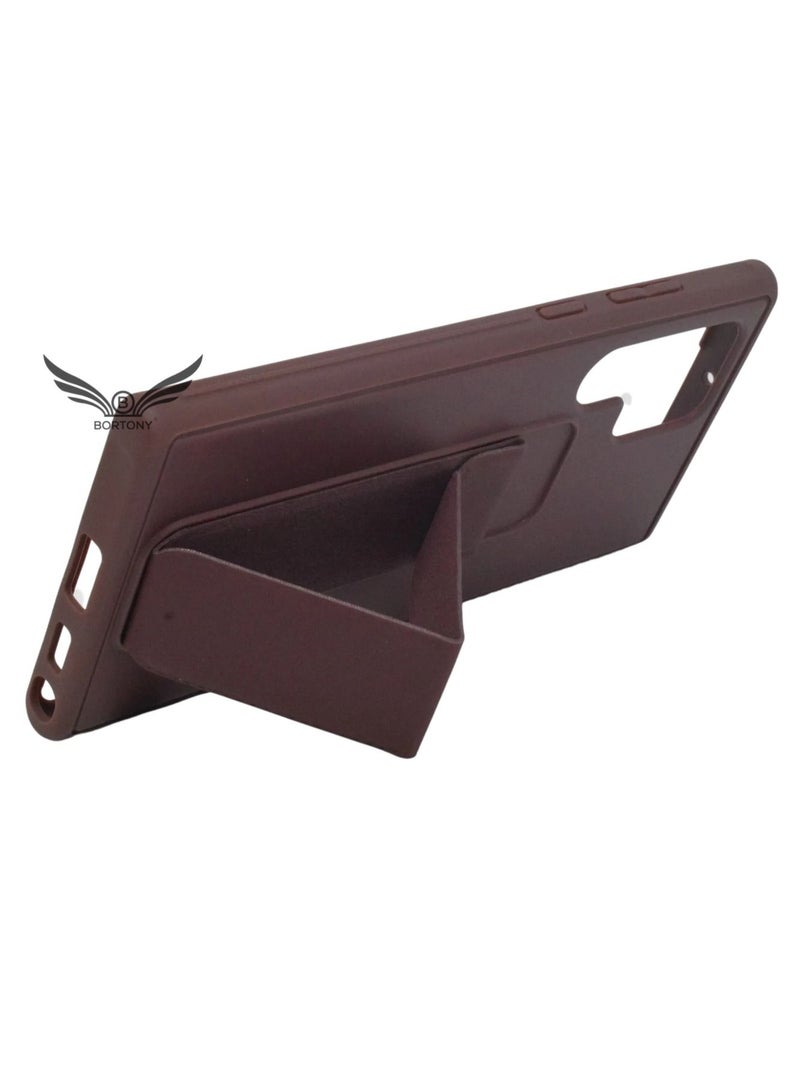 BORTONY Magnetic Stand & Holder, Premium Silicone Hand Strap Grip, Car Mount Kickstand And Finger Grip Case Cover For Samsung Galaxy S22 Ultra - Image 4