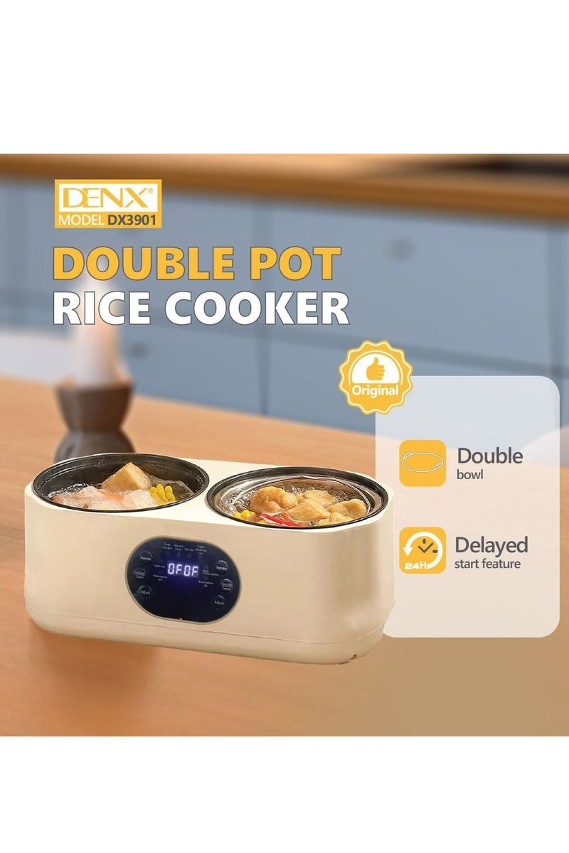 دينكس وعاء طهي مزدوج 2 في 1، وعاء ساخن كهربائي متعدد الوظائف مع بطانة مزدوجة وشاشة رقمية - Image 5