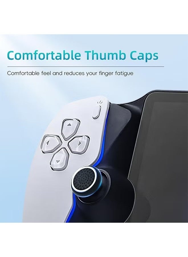 إكس ليفيل حافظة واقية لبوابة بلاي ستيشن 5 (PS5) مع واقي للشاشة ، أغطية الإبهام ، جراب غطاء صلب شفاف كريستالي لبوابة PS5 بمقبض مريح ، مضاد للصدمات للخدش ومضاد للعرق - Image 4