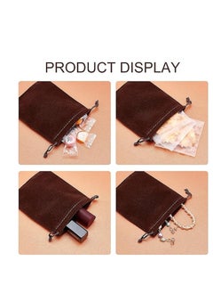 Generic 30 Pcs 4.72"x3.94" Velvet Drawstring Bags, Rectangle Pouches Jewelry Storage  - Image 4