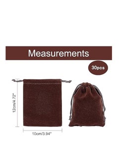 Generic 30 Pcs 4.72"x3.94" Velvet Drawstring Bags, Rectangle Pouches Jewelry Storage  - Image 2