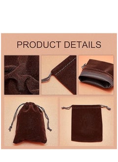 Generic 30 Pcs 4.72"x3.94" Velvet Drawstring Bags, Rectangle Pouches Jewelry Storage  - Image 5