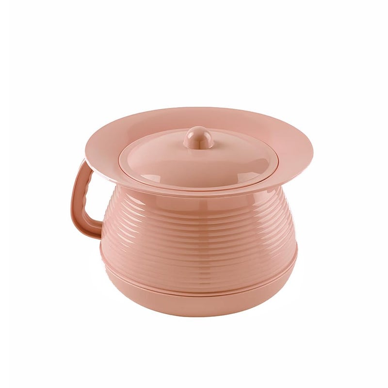 وعاء مرحاض OOCOME دلو بول زجاجة بول أواني بول دلو مرحاض بجانب السرير مع أغطية لمنع الروائح مناسب للأطفال والنساء والرجال وردي