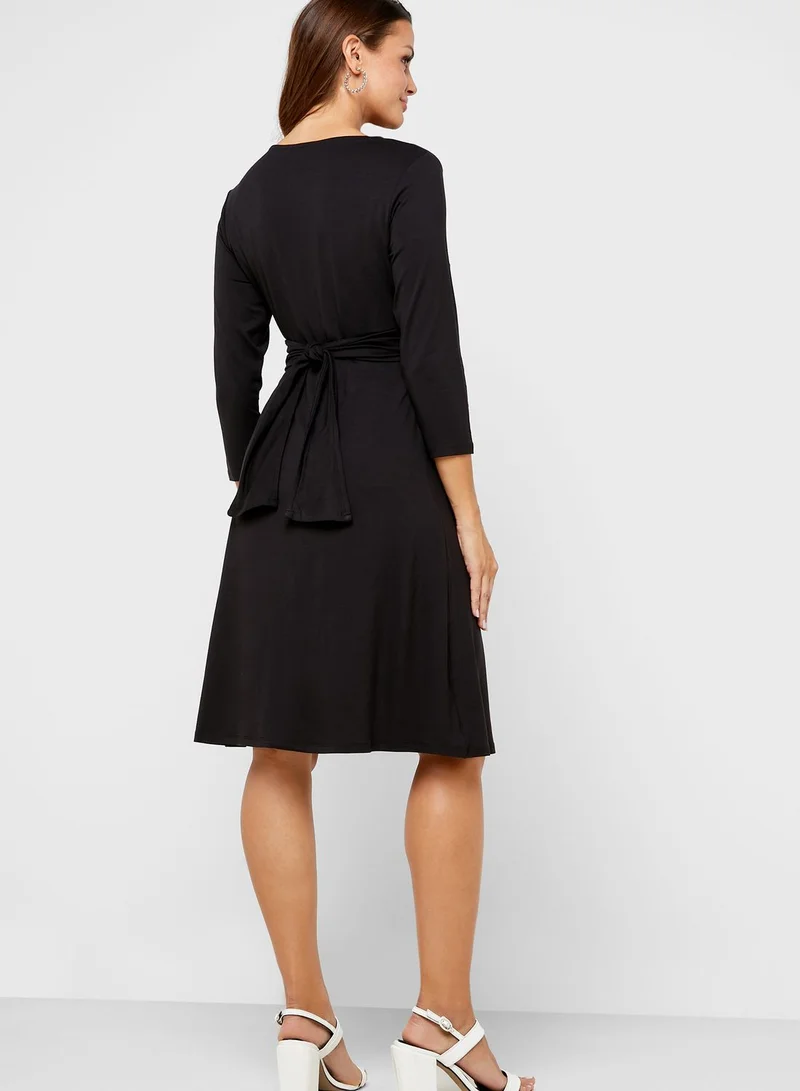 JoJo Maman Bebe Tie Waist Wrap Dress