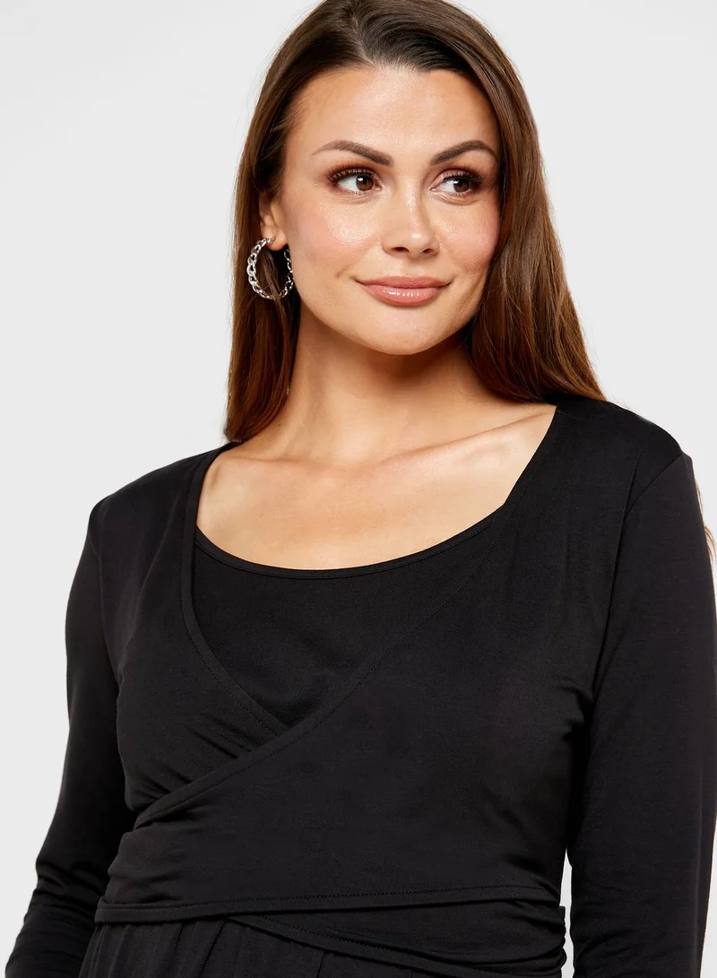JoJo Maman Bebe Tie Waist Wrap Dress