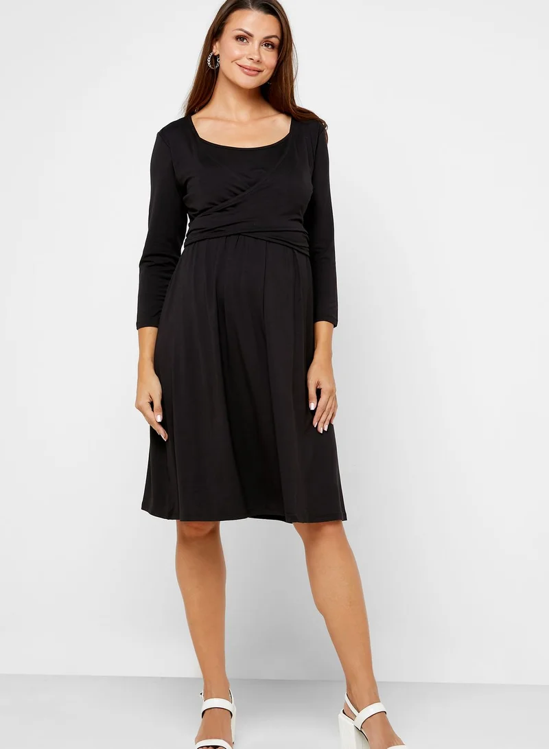 JoJo Maman Bebe Tie Waist Wrap Dress