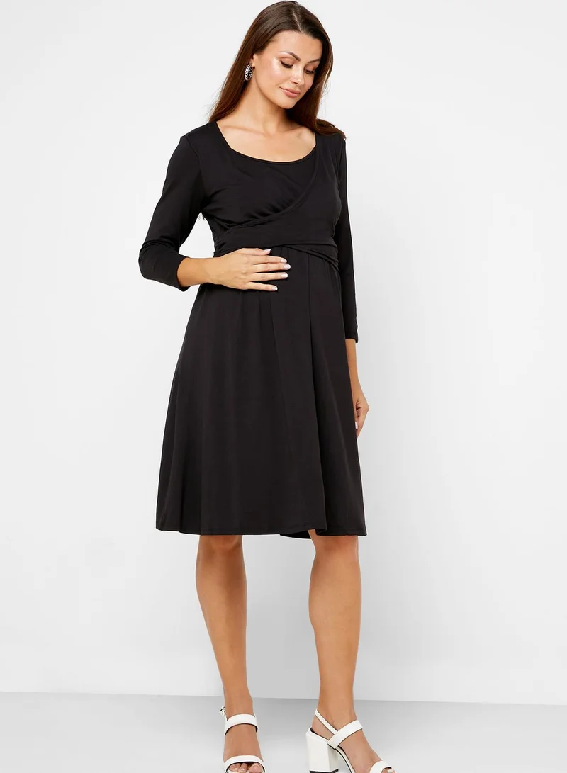 JoJo Maman Bebe Tie Waist Wrap Dress