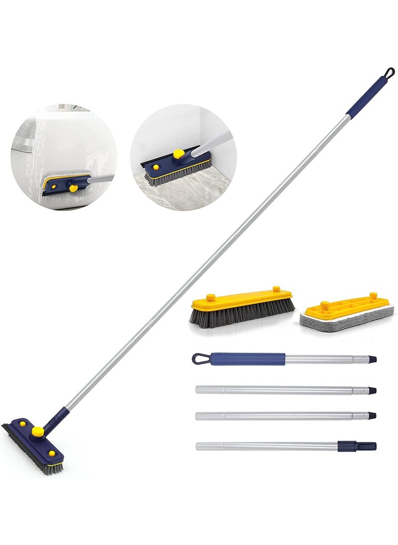 Arabest Tub Tile Scrub Brush 3 in 1 Shower Brush, 58 Inch Long Handled Floor Brush and Squeegee for Cleaning Tubs, Bathrooms, Sinks, Floors, Walls, Glass, Patios, Garages  - Image 1