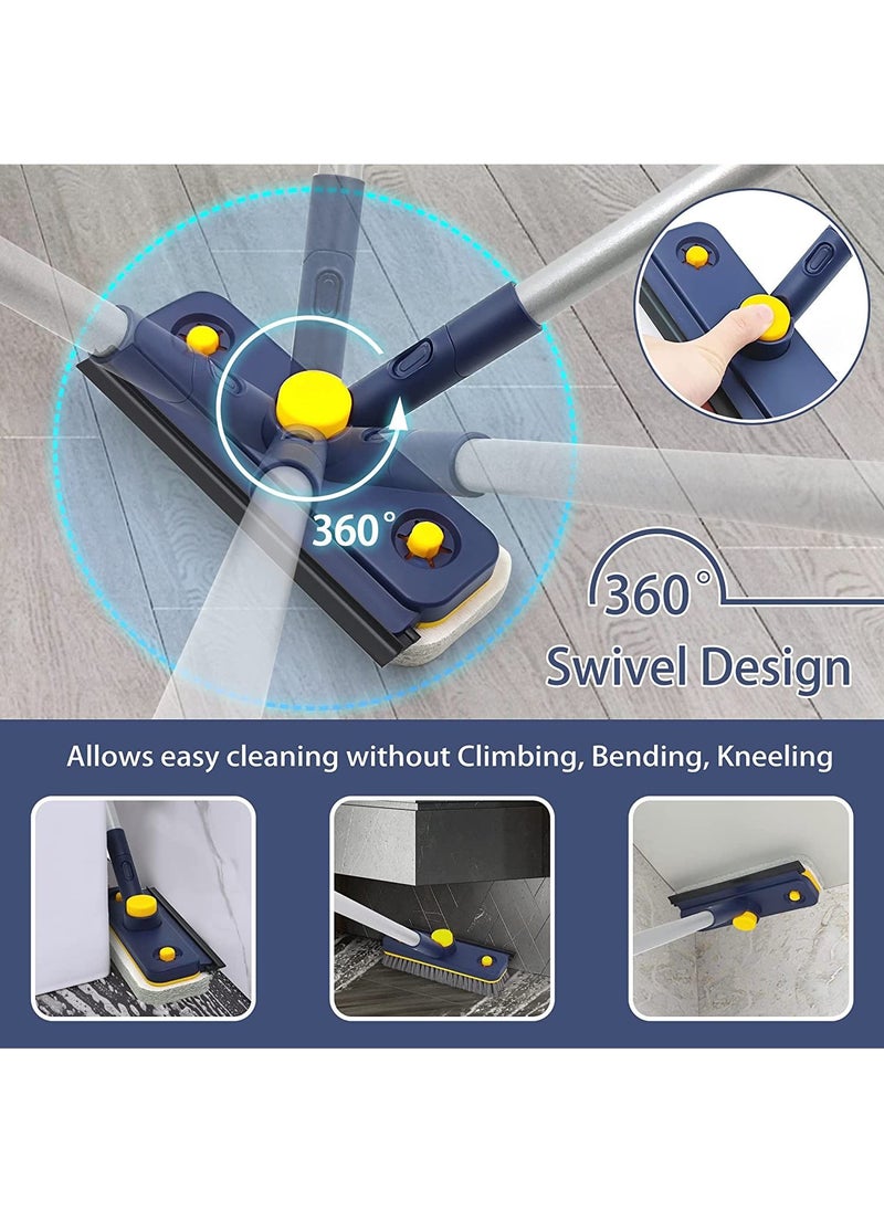 Arabest Tub Tile Scrub Brush 3 in 1 Shower Brush, 58 Inch Long Handled Floor Brush and Squeegee for Cleaning Tubs, Bathrooms, Sinks, Floors, Walls, Glass, Patios, Garages  - Image 4