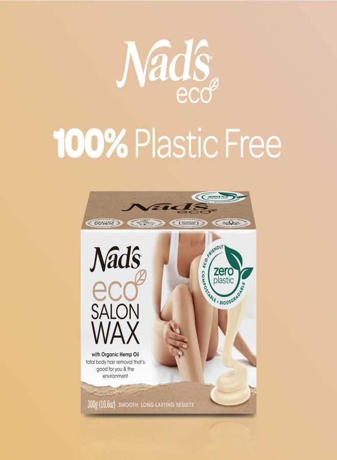 Nad's Professional Microwaveable Hard Stripless Wax - Plastic-Free, Vegan, 300g with Wooden Spatula - Image 2