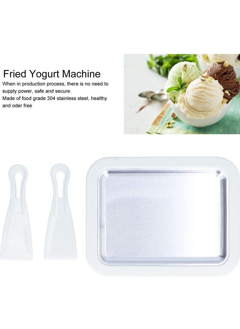 Stainless Steel Rolled Ice Cream Maker, Quick and Easy Soft Serve Instant Ice Cream Machine for Homemade Frozen Yogurt