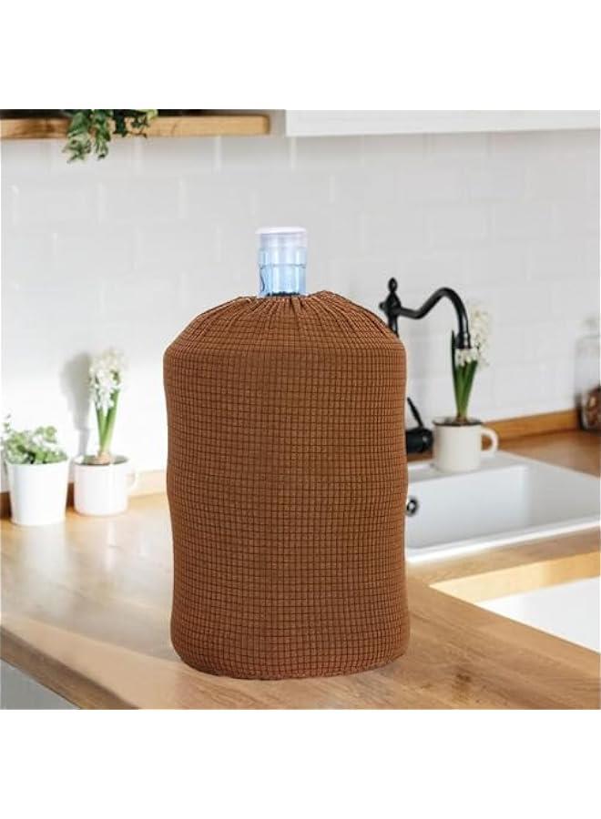 Water Dispenser Barrel Dust Cover Water Dispenser Decoration Dustproof Protector for 5 gallons Bucket for Office Outdoor Home, Light Brown  - Image 5