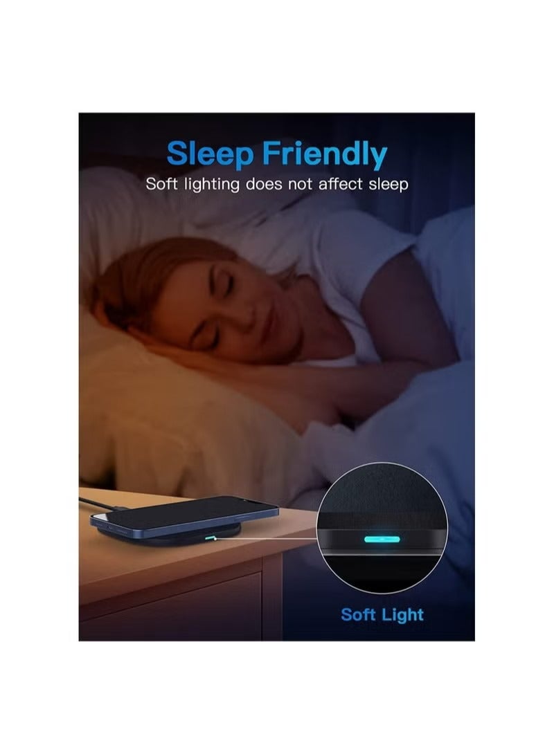 Wireless Charger for iPhone 14 Pro/13/12/11/X/XR/Xs/8 15w Max Fast Qi Charging Pad for Samsung S22/S21/S20/S10/S9,Note 20/10/9/8 Google Pixel 6/5 Huawei P40/P30/Mate 40/30 OnePlus and Other Qi Phone - Image 5