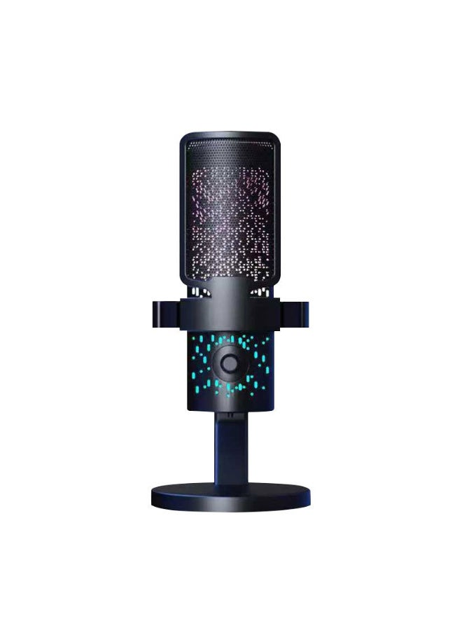 ميكروفون ZFSZ DM900 الاحترافي المزود بتقنية RGB وواجهة USB ومكثف صوتي مع مرشح صوت مدمج - ميكروفون استوديو للبث المباشر مزود بإضاءة نجمية وزر كتم الصوت والتحكم في مستوى الصوت وحامل مقاوم للاهتزاز، مخصص للألعاب والكمبيوتر الشخصي ويوتيوب - Image 1