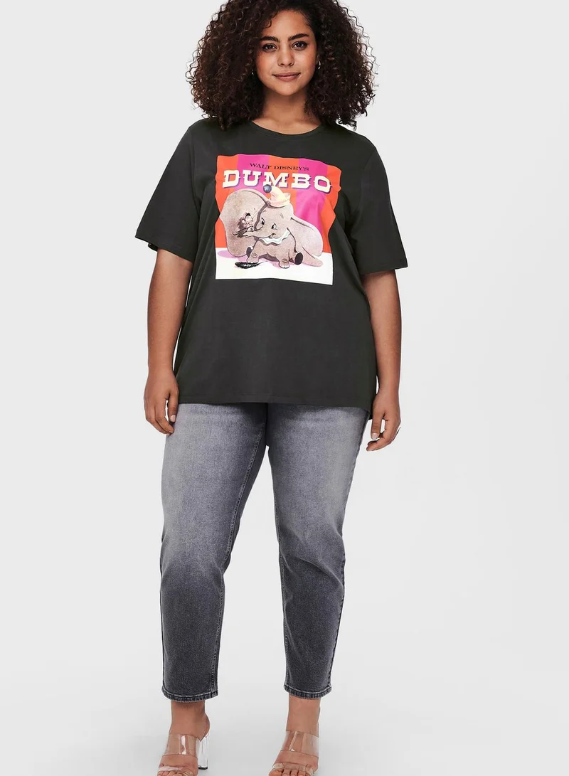 Only Carmakoma Graphic Printed T-Shirt