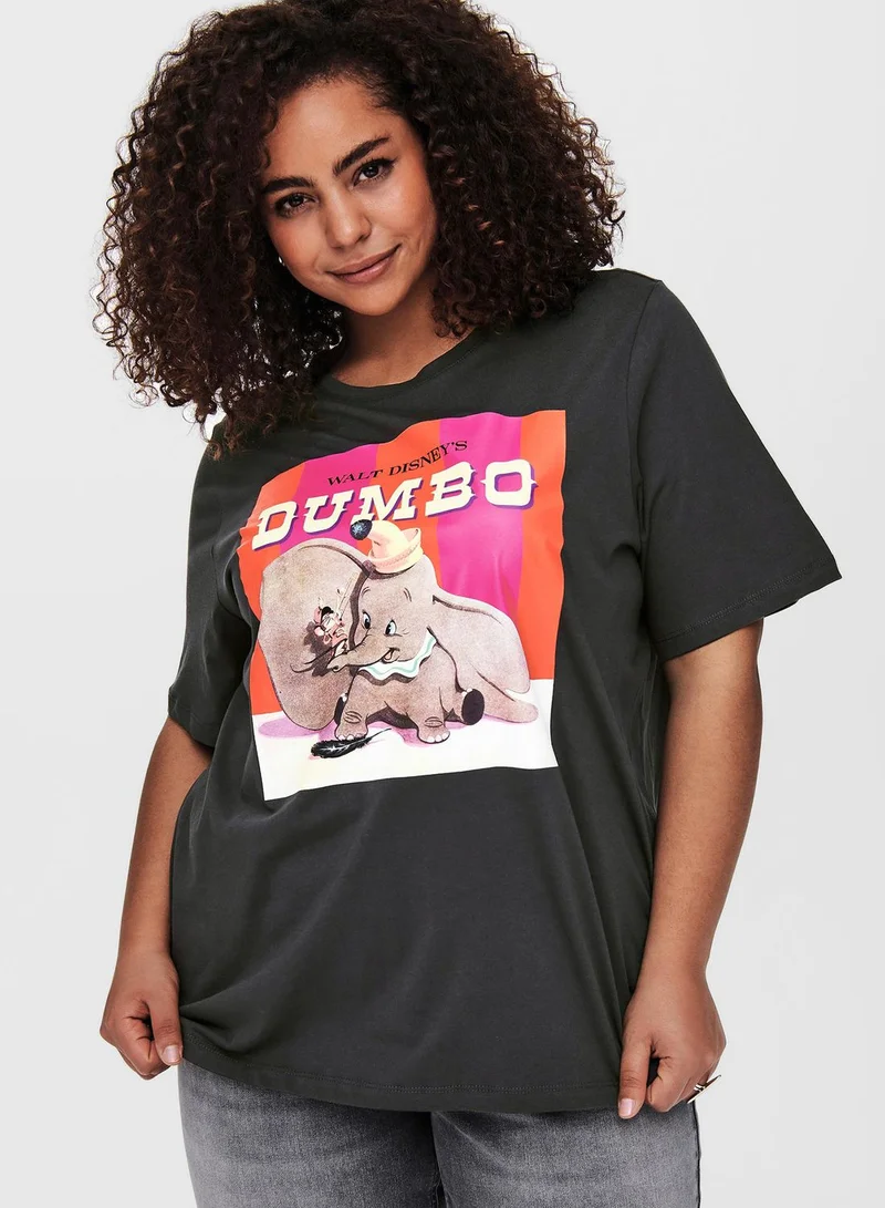 Only Carmakoma Graphic Printed T-Shirt