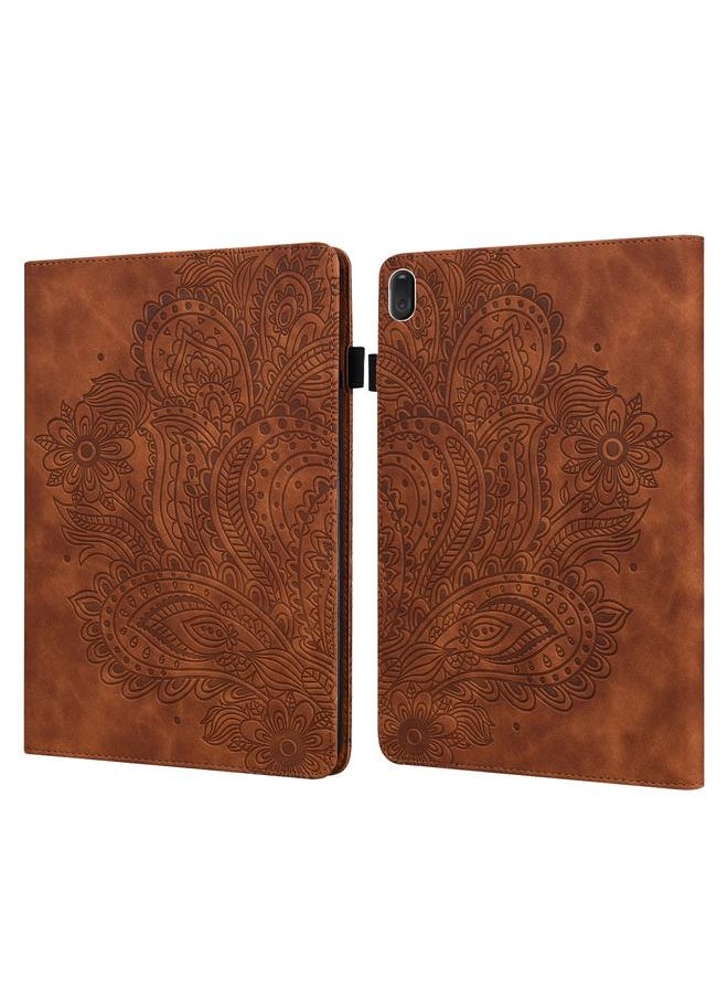 erorex - Case For Lenovo E10 Peacock Embossed Pattern TPU + PU Horizontal Flip Leather Case with Holder & Card Slots & Wallet & Sleep / Wake-up Function - Image 1