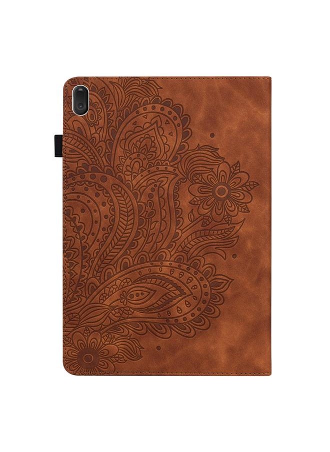 erorex - Case For Lenovo E10 Peacock Embossed Pattern TPU + PU Horizontal Flip Leather Case with Holder & Card Slots & Wallet & Sleep / Wake-up Function - Image 1