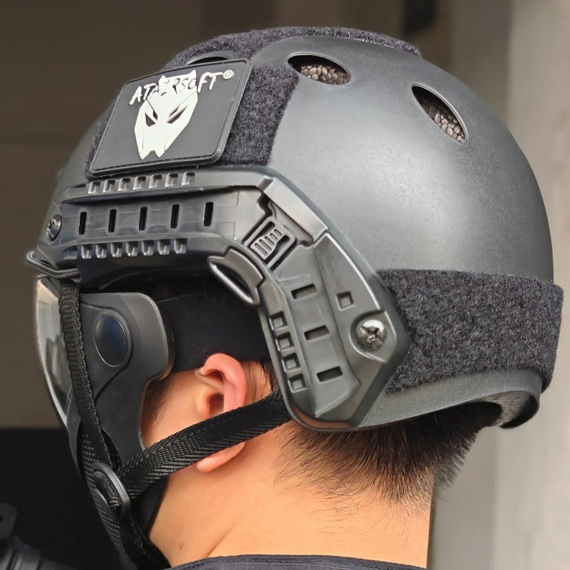 ATAIRSOFT PJ Type Tactical Paintball Airsoft Fast Helmet Black - Image 5