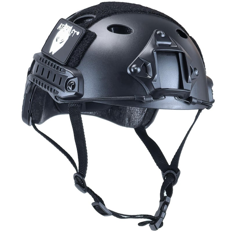 ATAIRSOFT PJ Type Tactical Paintball Airsoft Fast Helmet Black - Image 1