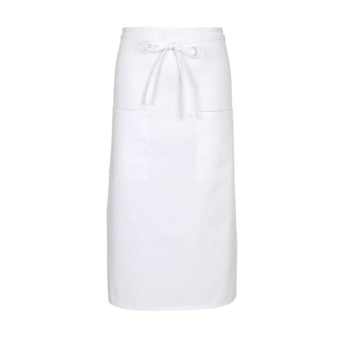 FAME Two Pocket Full Length Bistro Apron - F54 - White (WFA79053WH) - Image 2