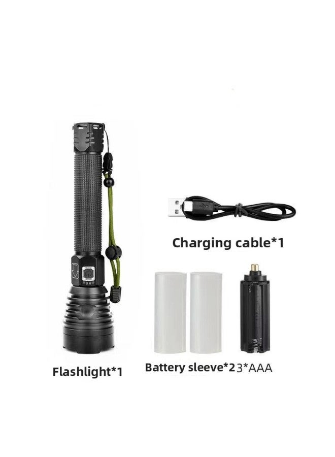Loquat XHP90 Flashlight USB Rechargeable Outdoor Waterproof Power Display High-power LED Flashlight-Color:XHP90 Flashlight 2*18650 Battery - Image 2