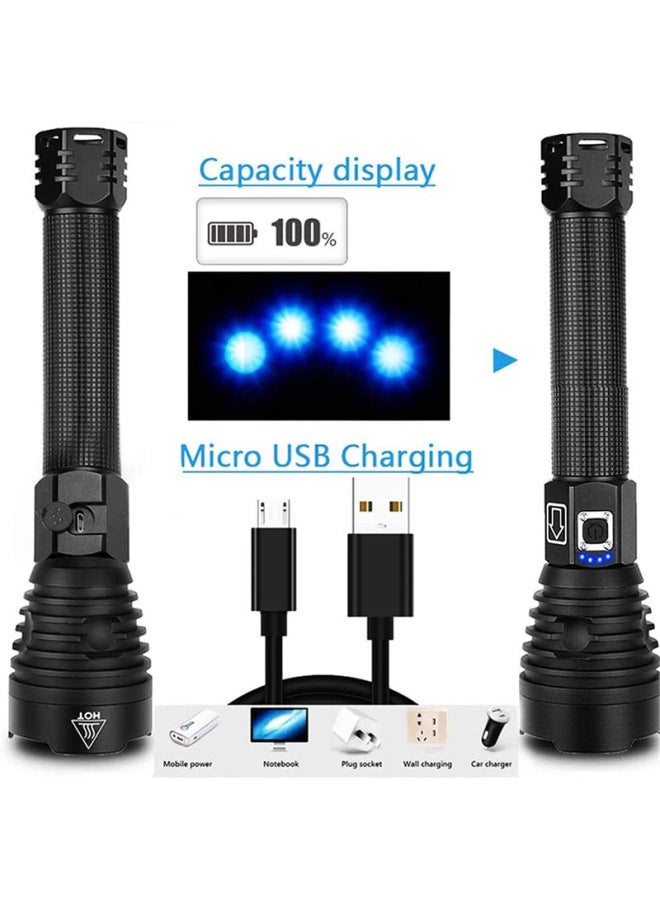 Loquat XHP90 Flashlight USB Rechargeable Outdoor Waterproof Power Display High-power LED Flashlight-Color:XHP90 Flashlight 2*18650 Battery - Image 1