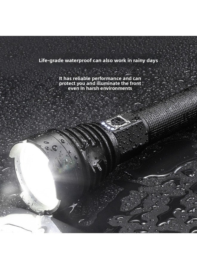 Loquat XHP90 Flashlight USB Rechargeable Outdoor Waterproof Power Display High-power LED Flashlight-Color:XHP90 Flashlight 2*18650 Battery - Image 5