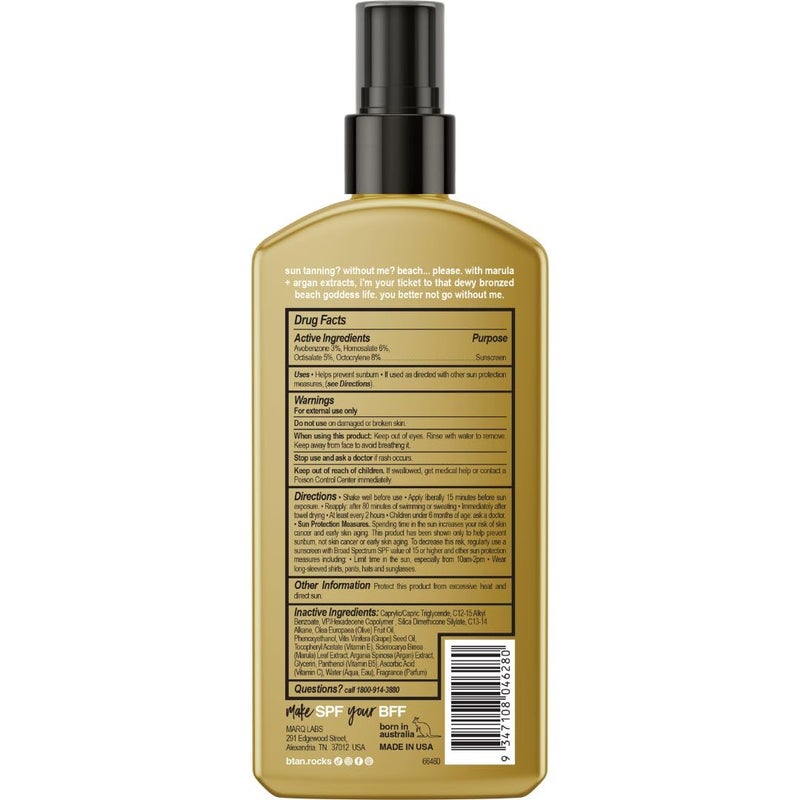 b tan b.tan SPF 7 Deep Tanning Dry Spray | Beach... Please Tanning Oil - Get a Deep Bronze & Golden Tan, Deeply Nourishes Skin from Marula & Argan Oil, Hint of Self Tan, Vegan, Cruelty Free, 236ml - Image 2