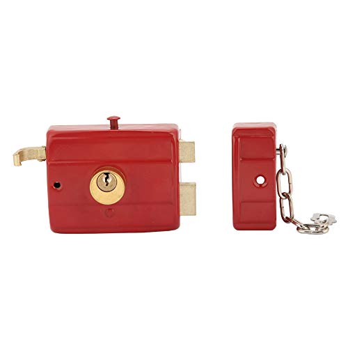 Ejoyous قفل ريم ليلي، أقفال أمان مع مفاتيح لباب المدخل، أمان المنزل ضد السرقة قفل ريم دوار، معدات الأبواب - Image 4