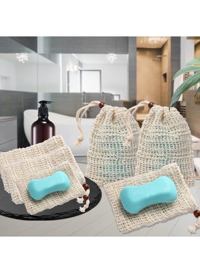 RGQHM 5PCS Natural Exfoliating Soap Bags, Eco-Friendly Reusable Bar Soap Pouch, Portable Travel & Home Deep Cleansing Soap Saver - Image 4