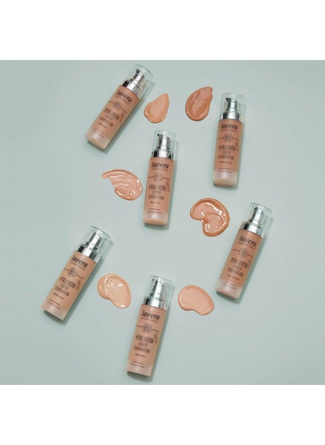 lavera lavera Hyaluron Liquid Foundation - Natural Ivory 01 - Foundation Make Up with Hyaluron & Almond Oil for a Flawless Complexion - Face Make Up - PETA Certified - Vegan - Made in Germany - 1 Fl Oz  - Image 4