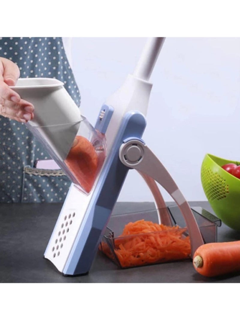 BGM Vegetable Cutter Safe Mandoline Slicer TikTok Adjustable Chopper Multi purpose Food for Kitchen Gray, Lc-Vcutter-gy-060  - Image 4