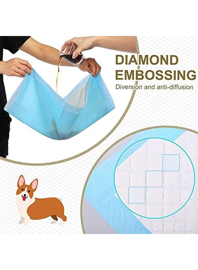 SKY-TOUCH Disposable Absorbent Quick Drying Leak Proof Pee Pads For Potty Training For Pets 60X60Cm L 40 Pieces Blue L 60X60Cm - Image 4