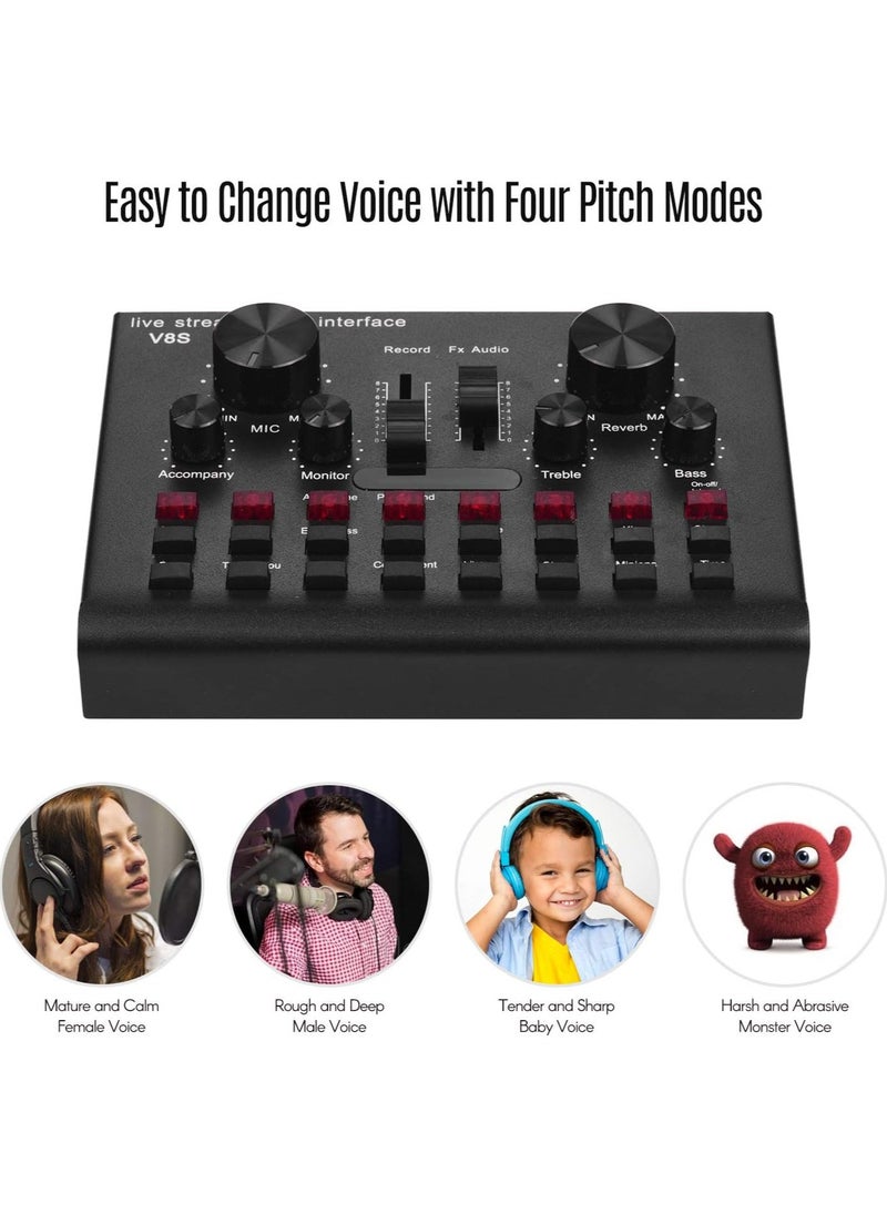 ELTRAZONE V8S Sound Card Live Drive Free Rechargeable Sound Card English Version  - Image 1