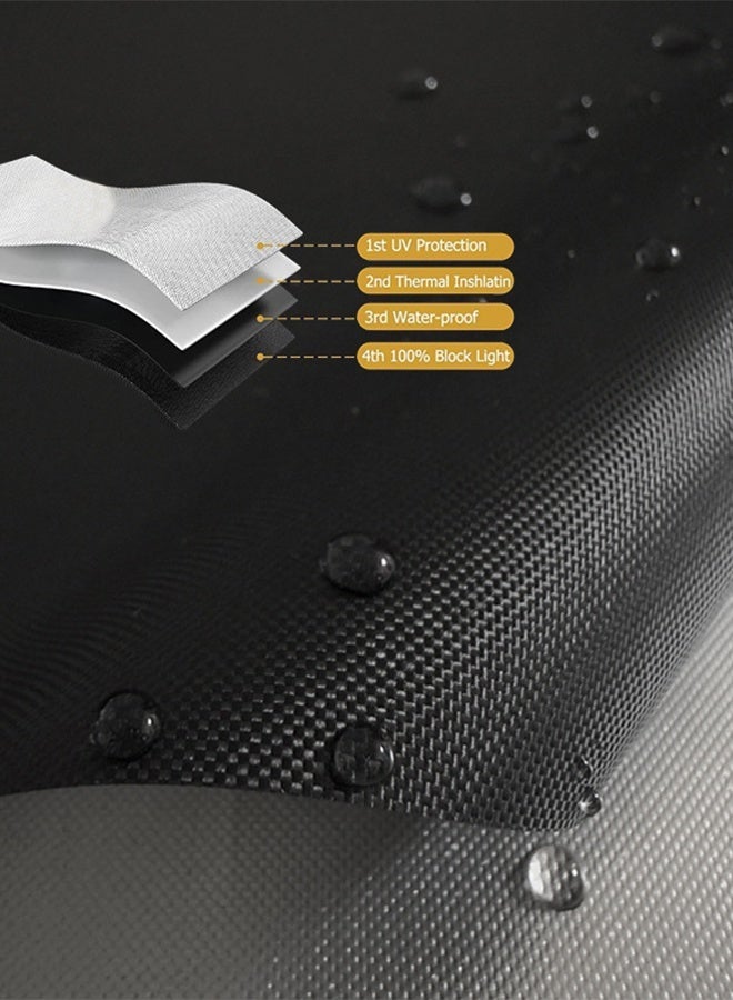 DESINO Portable Blackout Curtain (145x100cm) with Self-Adhesive Tape, Cuttable Blackout Curtain, 100% Blackout Material, Suitable for Nursery or Travel - Black - Image 5