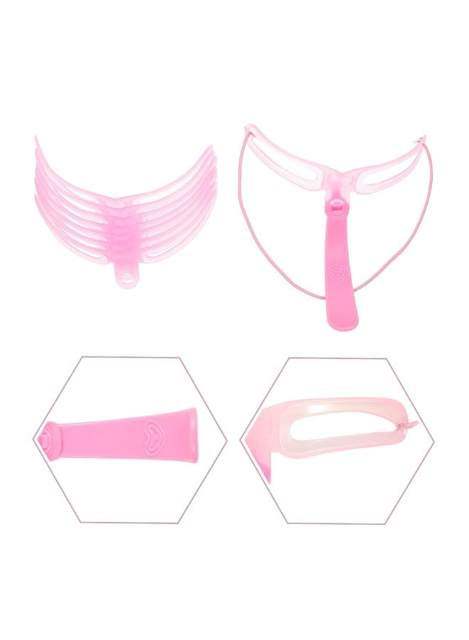 2 Set Reusable Eyebrow Shaping Kit with 8 Designs, Includes Stencils with Handle and Belt, Washable Eyebrow Guide, 5.2" Wide x 4" Long - Image 3