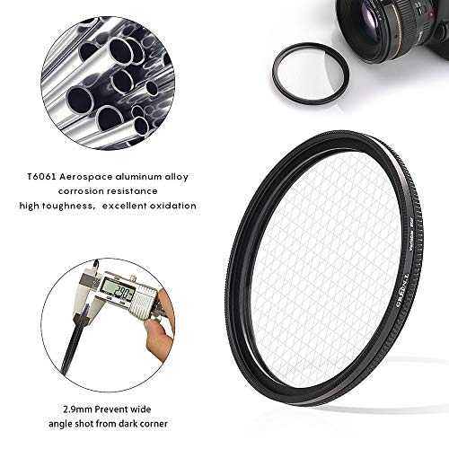 GREEN.L 67mm Variable Star Filter 468 Cross Screen Starburst - Rotatable Star Filter Kit with 3 Filters for Portraits Cityscapes Lights - Includes Pouch & Cloth - Image 5