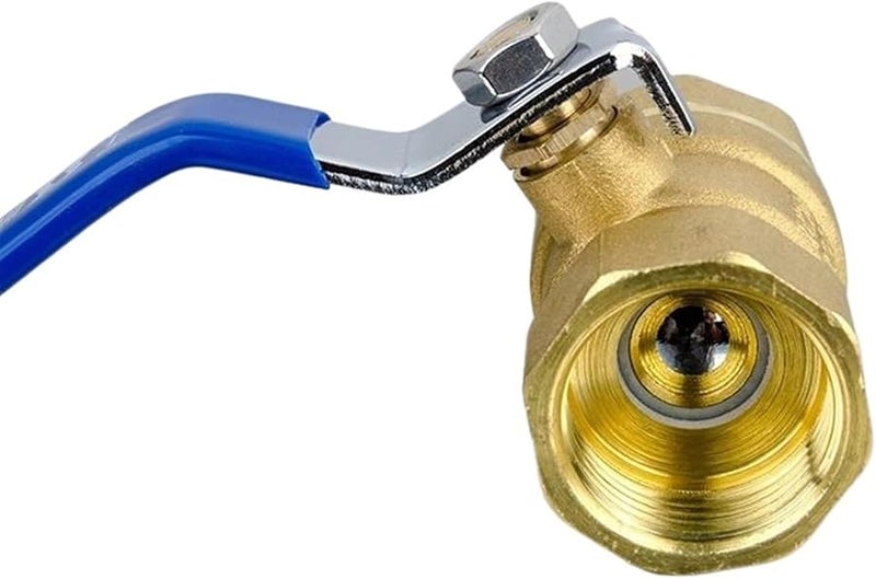 1 1 2 بوصة صمام كرة نحاسي بفتيل BSP مع مقبض ذراع صنبور سباكة نحاسي - Image 3