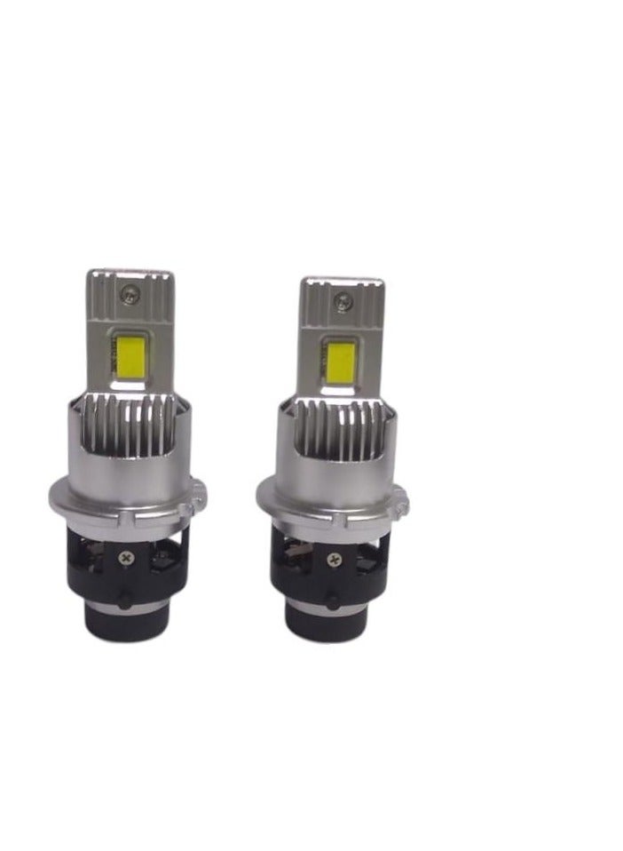 D2S/R LED Bulb Kit, 60000 Lumens, 50W, 6000K White, 2 Pieces - Image 1