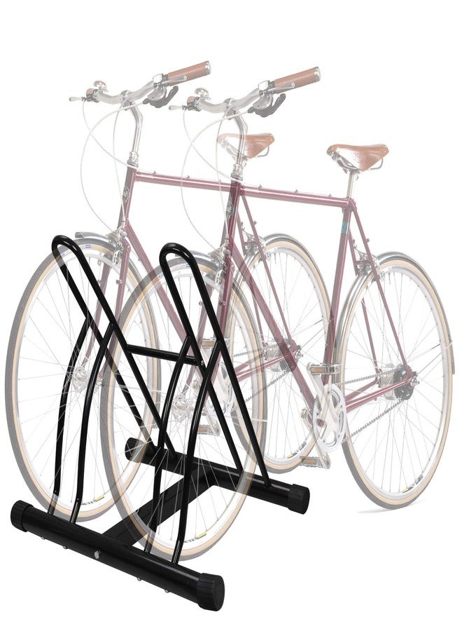 F2C 2-Bike Rack Bicycle Floor Stand Two Bike Parking Garage Storage Rack for Indoor and Outdoor - Image 2