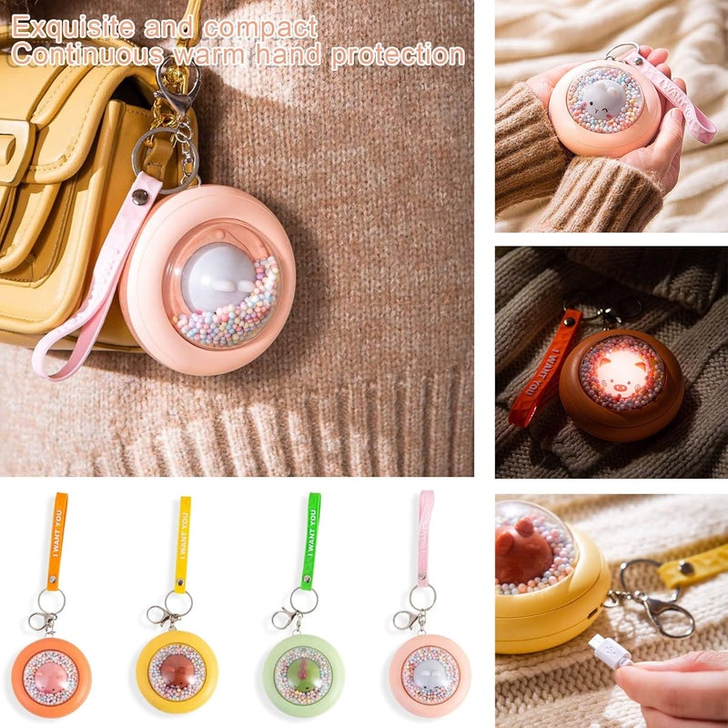 woobles USB Rechargeable Hand Warmers for Womens,2in1 Portable USB Pocket Power Bank Hand Warmer,Winter Secret Santa Gifts for Women UK Hot Heated Hand Warmer for Outdoor Indoor Heating Warming Body (Green) - Image 5