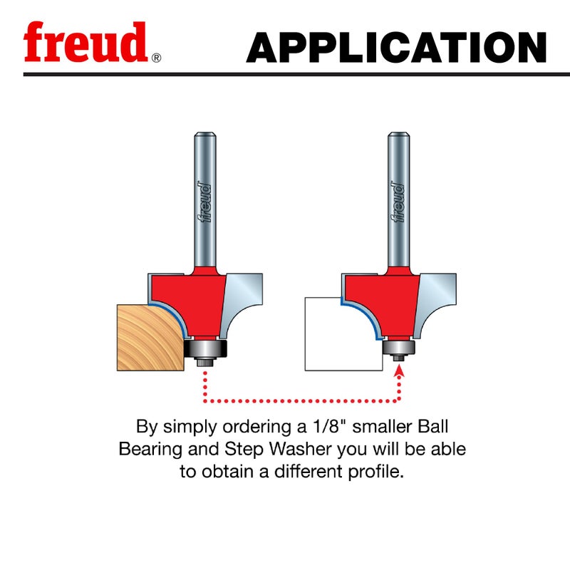 Freud 89-102: 5 Piece Round Over/Beading Bit Set (1/4" Shank) - Image 4
