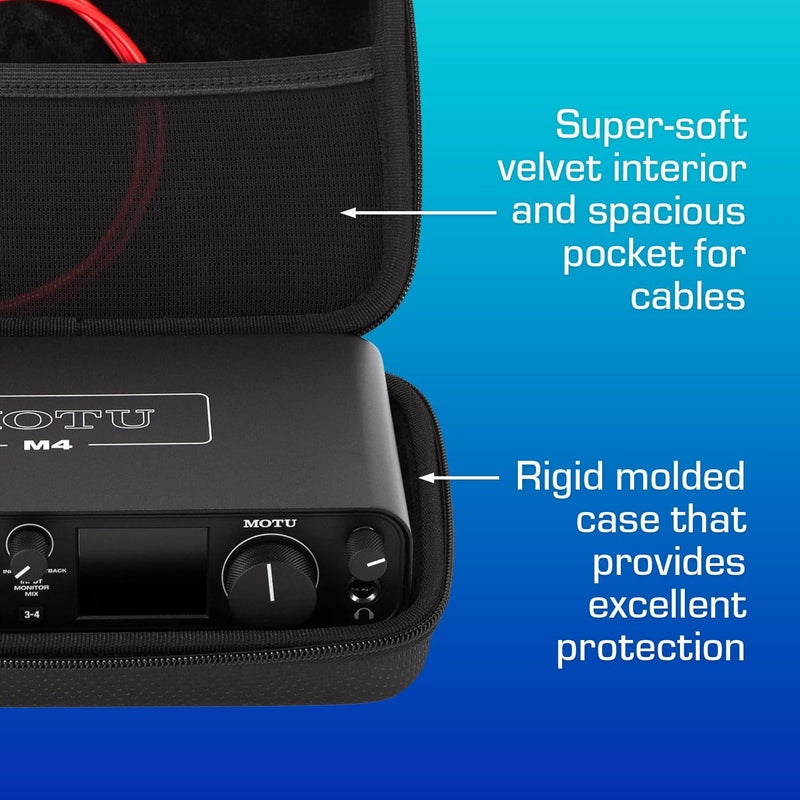 ANALOG CASES Motu M2 / M4 / Universal Audio Volt 4 Case - Custom-Fitted Compact GLIDE Case for Travel - Image 3