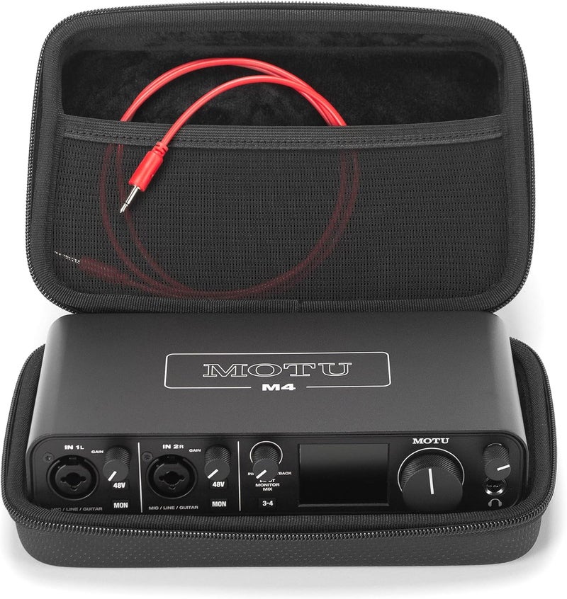 ANALOG CASES Motu M2 / M4 / Universal Audio Volt 4 Case - Custom-Fitted Compact GLIDE Case for Travel - Image 1