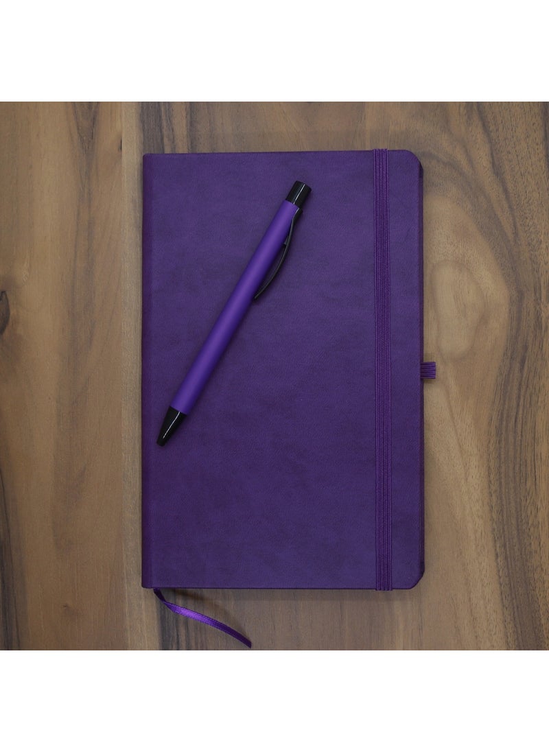 Ada Lazer Personalized Soft Leather Undated Agenda and Pen Set  - Image 4